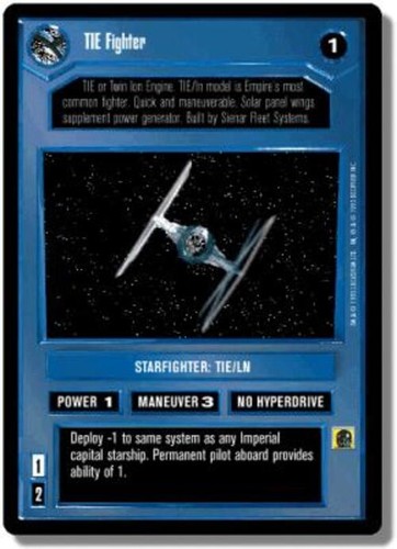 Tie fighter star wars ccg - fighter,