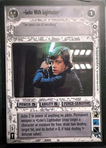 Luke with lightsaber - with,