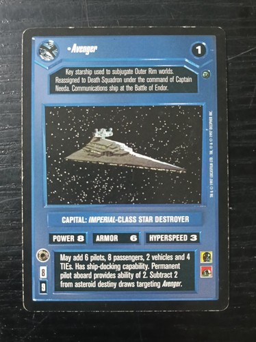 Avenger star wars ccg decipher - avenger,